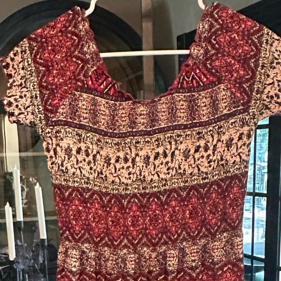 Soft Surroundings NWOT Macelo Pattern Maxi Dress Smocked mixed floral Medium - Picture 6 of 8